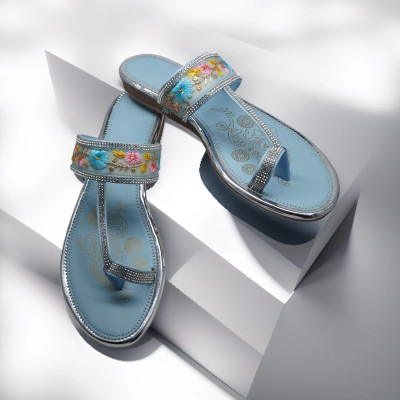 Dream Makers Women Flats(Blue , 9)