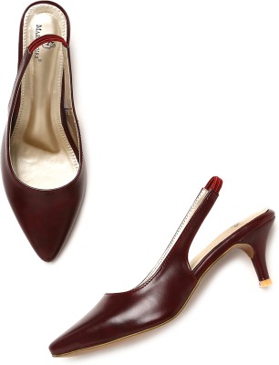 Marc Loire Women Heels(Maroon , 3)