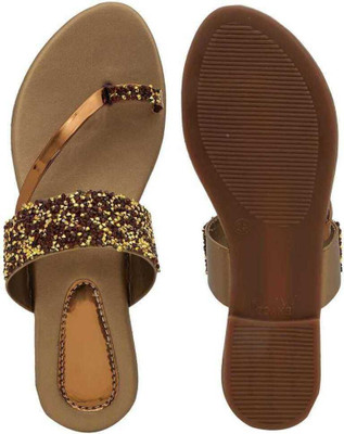 XiZUii Women Flats(Brown , 7)