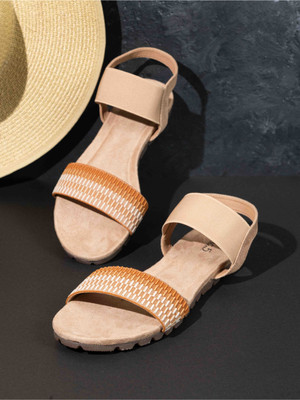 Inc.5 Casual Solid Round Toe Flats Women Flats(Beige , 4)