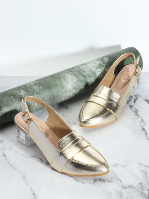 Denill Women Heels(Gold , 8)