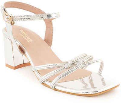 ANOUK Women Heels(Silver , 8)