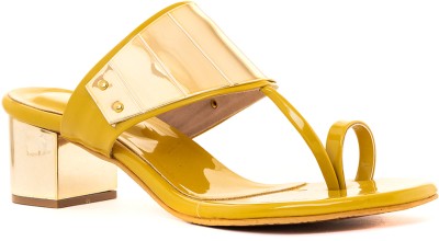 Khadim's Women Heels(Yellow , 8)