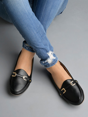 SHOETOPIA Girls Slip on Ballerinas(Black, 10 Years)