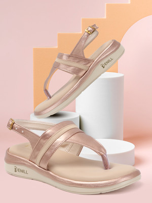 Denill Women Wedges(Gold , 9)