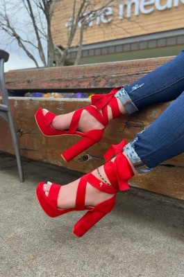 Kiwaoo Women Red Heels