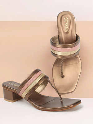 CORSICA Women Heels(Copper , 5)