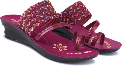 Gorofy Women Flats(Maroon , 5)