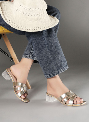 Adiva Women Wedges(Gold , 7)