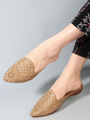 SHOKIYA Women Flats(Beige , 8)