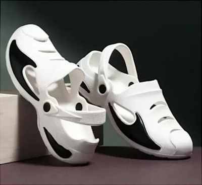 AARJU Men Clogs(White , 8)