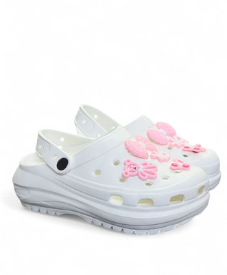 Givey Women Clogs(White , 4)