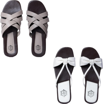 Petal And Pout Women Flats(Grey , 8)
