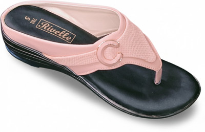 Rivelle Women Flats(Pink, Black , 7)