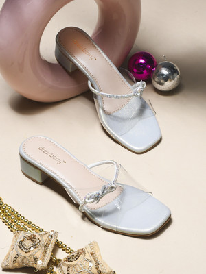 Dressberry Women Heels(Silver , 3)