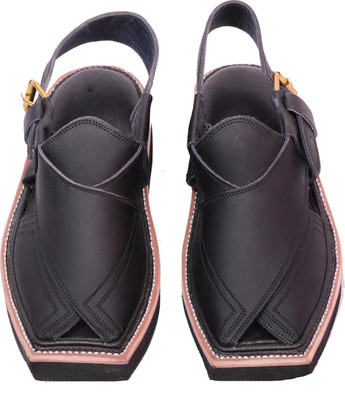 PESHAWARI CHAPPAL Men Sandals(Black , 8)