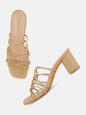 Dressberry Women Heels(Beige , 7)