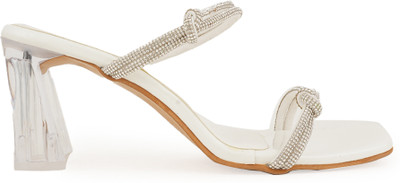Dressberry Women Heels(White , 6)