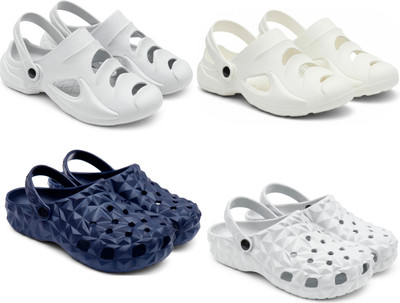 Golf Men Clogs(Grey, White, Blue, Grey , 9)