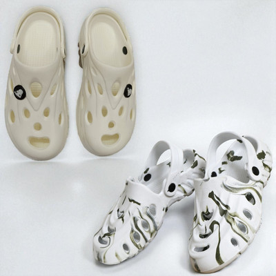 Monrav Men Clogs(White, White , 11)