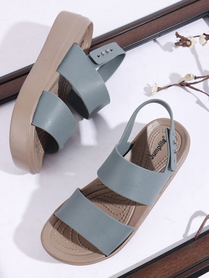 JUMPLITE Women Flats(Green , 6)