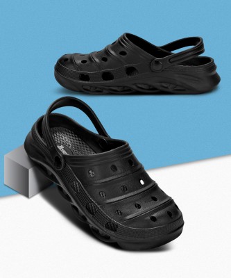 Paragon K10915G Comfortable Stylish Trendy Anti-Skid Durable Water Resistant Men Black Clogs