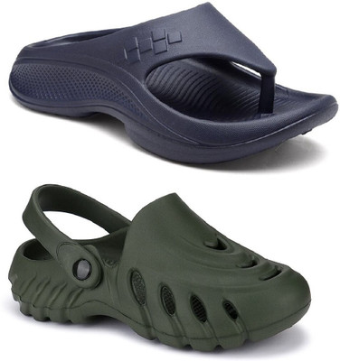Cogs Men Sandals(Olive, Navy , 10)