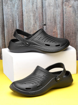 asian Men Clogs(Black , 9)