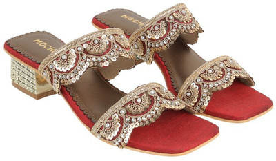 MOCHI Women Heels(Maroon , 4)