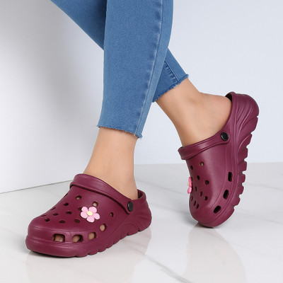 GRX Women Clogs(Maroon , 4)