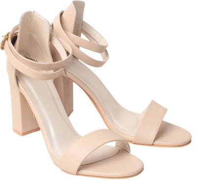 Klaur Melbourne Women Heels(Beige , 38 Euro)