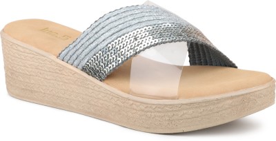 Inc.5 Women Wedges(Grey , 8)