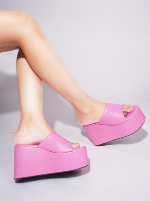 jm looks Women Wedges(Pink , 8)