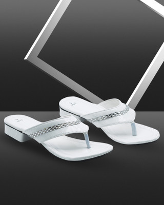 Hardwood Women Heels(White , 9)