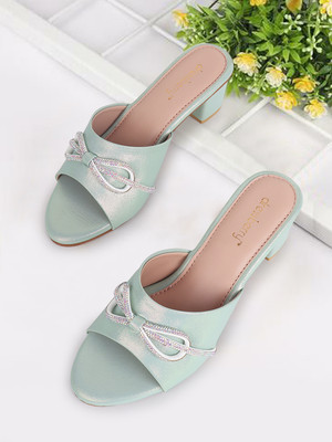 Dressberry Women Heels(Green , 4)