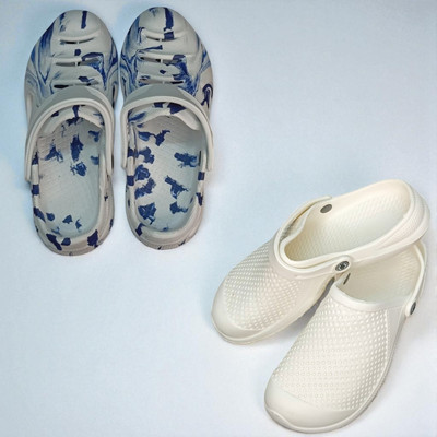 Monrav Men Clogs(Multicolor, White , 8)
