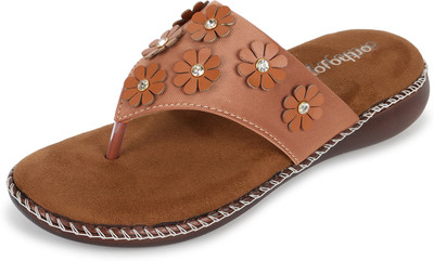 ORTHO JOY Women Flats(Brown , 8)