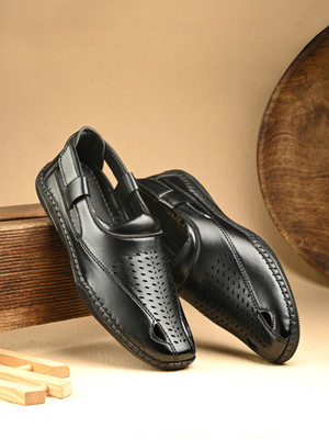 Bucik BCK1092 Lightweight Comfort Extra Soft Summer Trendy Premium Stylish Party Men Sandals(Black , 10)