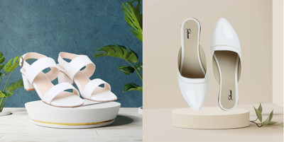 Todhwear Women Heels(White, White , 7)