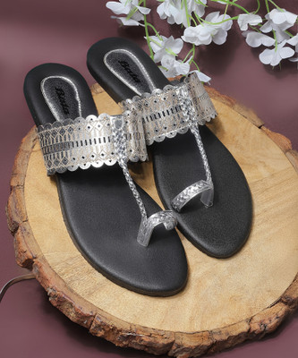 Bata Women Flats(Silver , 3)
