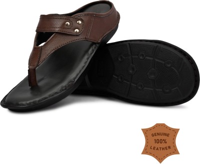 FEKREY ABAZZA Men Sandals(Brown , 6)