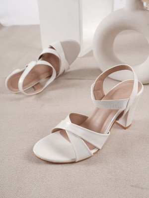 SKOLL Women Heels(White , 4)
