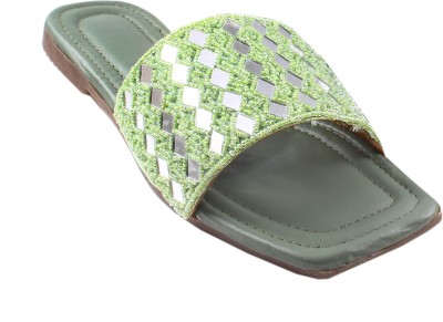 AMAZING TRADERS Women Flats(Green , 5)