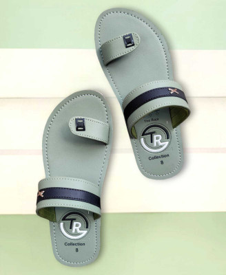 THE RAJA Men Sandals(Green , 6)