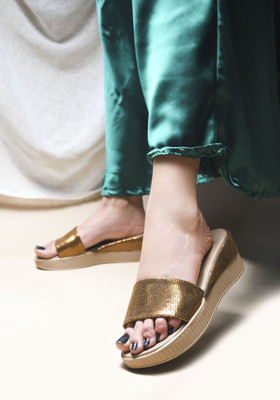 jm looks Women Flats(Copper , 4)