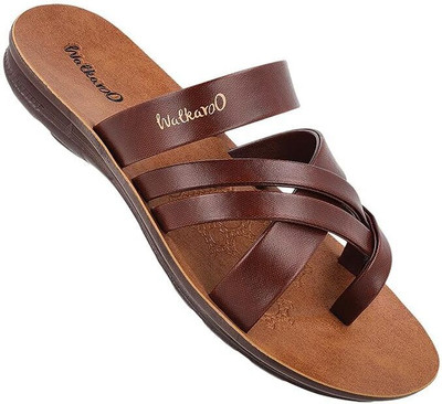 WALKAROO Men Sandals(Tan, Brown , 6)