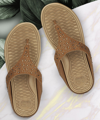 Bata Women Flats(Brown , 8)