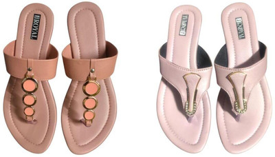 Nicesteps Women Flats(Pink, Pink , 9)