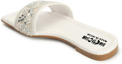 Bambam Women Flats(White , 6)
