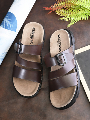 KILLER Men Sandals(Brown , 8)